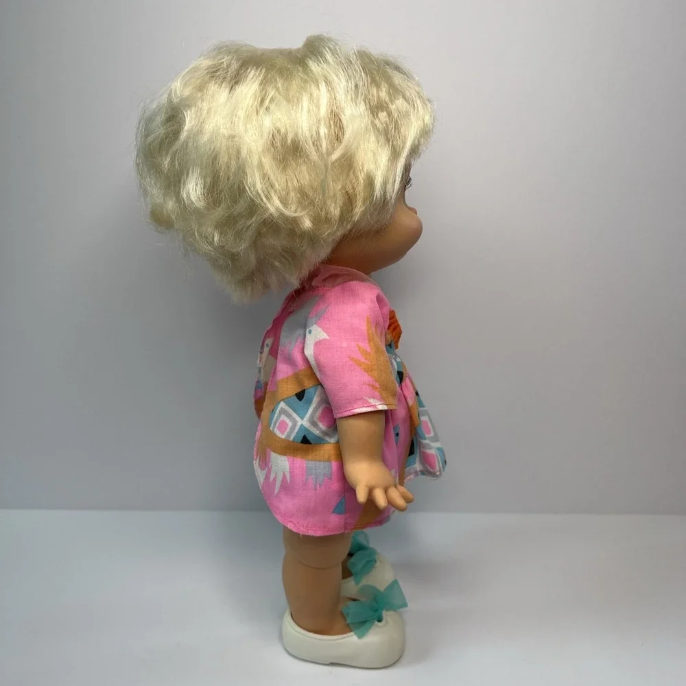 Vintage 1990 Galoob Baby Face So Sorry Sarah #6 Blue Eyes Heidi Dress
